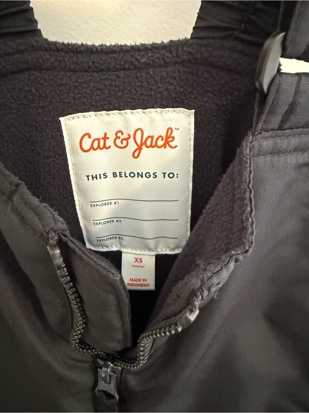 Cat & Jack Black Kids Snow Bib Overalls size XS - Picture 3 of 3